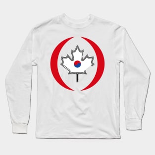 Canadian Korean Multinational Patriot Flag Long Sleeve T-Shirt